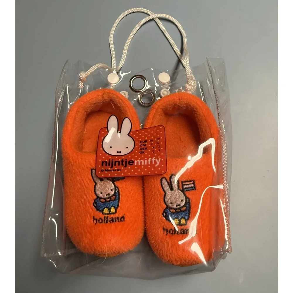 Nijntje Miffy Holland Plush Girls Slipper Clogs House Shoes 4-5 US